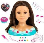 Theo Klein 5201 Schmink- und Frisierkopf Mia I Inkl. Kosmetikherz und...
