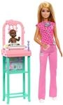 Barbie Kinder&auml;rztin-Puppe mit blonder Modepuppe und pinkfarbenem Kittel-Set, 1