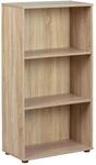 Inter Link - B&uuml;cherregal - Standregal - 3 F&auml;cher - H&ouml;henverstellbare B&ouml;den -