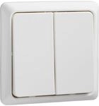 Schneider Electric Elso Doppeltaster, Unterputz, 42V/1A, Renovierung, reinweiss,
