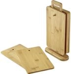 Westmark Fr&uuml;hst&uuml;cksbrettchen Set &ndash; 6 Brotbretter inkl. Halterung, Brettchen...