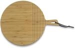 kela Schneidebrett 32 x 2 cm COSMA, Servierbrett mit Griff, Bambus Schneidbrett rund,