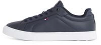 Tommy Hilfiger Herren Court Sneaker Icon Flag Essential aus Leder, Blau (Desert Sky),