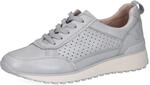 CAPRICE Damen Sneaker flach aus Leder mit Schn&uuml;rsenkeln, Blau (Lt.Blu.Per.Dee), 42
