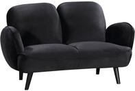 Atlantic Home Collection BEN, 2-Sitzer Sofa, Samt, schwarz