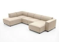 Atlantic Home Collection Bulky Wohnlandschaft Ecksofa, R&eacute;cami&egrave;re Links, Stoff,