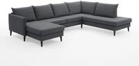 Atlantic Home Collection Wohnlandchaft mit Ecke rechts und Longchair Links