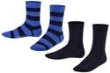 FALKE Unisex Kinder Socken Happy Stripe Multipack K So Baumwolle gemustert 2 Paar,