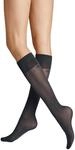 Hudson Damen Kniestr&uuml;mpfe Micro 50 druckfreier Bund 50 DEN Anthrazit 0545 39-42