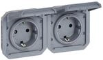 LEGRAND, Plexo New Einsatz, Feuchtraum-Steckdose, 2-fach, Schuko-Standard, inkl.
