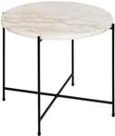 AC Design Furniture Agnar rund Ecktisch, Tischplatte Weiss Guangxi poliert...