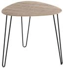HAKU Beistelltisch Eiche schwarz MDF Metall Couchtisch klein - Ma&szlig;e: B 40 x H 43 x T