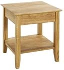 HAKU Beistelltisch Eiche Massivholz Couchtisch Sofatisch - Ma&szlig;e: B 45 x H 52 x...