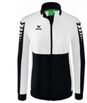 Erima Damen Six Wings Pr&auml;sentationsjacke (1012221), schwarz/wei&szlig;, 36