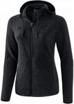 Erima Damen W&auml;rmende Fleecejacke (2061902), schwarz melange, 36