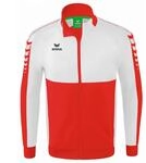 Erima Unisex Kinder Six Wings Worker Jacke (1032237), rot/wei&szlig;, 116