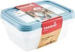 keeeper Tiefk&uuml;hldosenset 3-teilig, Wiederbeschreibbarer Deckel, 3 x 1,25 l, 20,5 x