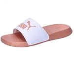 PUMA Unisex Adults POPCAT 20 Slide Sandal, WHITE-DEEVA PEACH, 43 EU