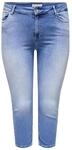 ONLY Carmakoma Damen Carwilly Reg Waist DNM Capri Noos Jeans, Light Medium Blue