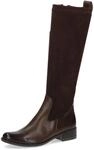 CAPRICE Damen Hohe Stiefel mit Absatz Runde Spitze Blockabsatz, Braun (Dk Brown