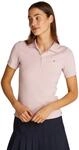Tommy Hilfiger Damen Poloshirt Kurzarm 1985 Pique Slim Fit, Rosa (Foggy Pink), 3XL
