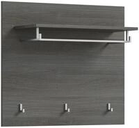 xonox.home Garderobe Salsa Paneel Wandgarderobe in rauchsilber Nb.,ca.80x70x27 cm