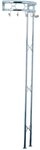 HAKU Wandgarderobe Chrom, Metall - Ma&szlig;e: B 51 cm x H 180 cm x T 28 cm, Style: Modern