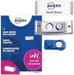 AVERY Zweckform polar30 Namensschilder 5 St&uuml;ck (70x30mm, 5 Schilder mit Magnet,
