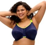 Elomi Damen Sportlich Sport-BH, Durchsichtig, Marineblau, 36J