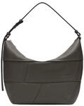 LIEBESKIND BERLIN Leder Schultertasche Edda Calf Optic Hobo Bag Dark Grigio