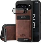 SURAZO Echtleder Back Case f&uuml;r Google Pixel 9 Pro H&uuml;lle &ndash; Sto&szlig;festes Leder