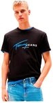 Tommy Jeans TJM REG SIGNTR DNA Tee EXT S/S T-Shirt Men's, Black (Black), L