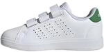 adidas Unisex Kinder Advantage Base 2.0 Junior Shoes, Cloud White/Cloud White/Green,