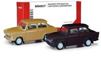 Herpa Modellbausatz MiniKit Trabant 601 Limousine, Miniatur im Ma&szlig;stab 1:87,
