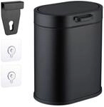 Relaxdays M&uuml;lleimer Wandmontage, 5 Liter, Einh&auml;ngen oder Kleben, Inneneimer,