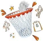 Mad Monkey M&uuml;lleimer Basketballkorb, Papierkorb Basketball, Basketball Deko f&uuml;r