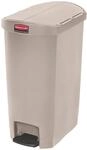 Rubbermaid Slim Jim Step on Resin End Pedal Beige - 50Ltr