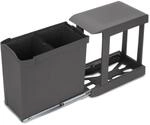 Emuca - Recyclingbeh&auml;lter f&uuml;r K&uuml;che, 2 x 14 Liter, Unterseitigbefeistigung und