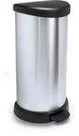 Curver 184106 Treteimer, 40 l, Polypropylen, Metalleffekt, 30 x 34,9 x 69,7 cm