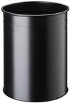 Durable Papierkorb Metall rund, 15 Liter, Designlinie, schwarz, 330401