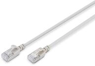 DIGITUS LAN Kabel Cat 6A &ndash; 5 m &ndash; Slim &ndash; F/FTP Geschirmt &ndash; Grau