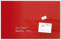 SIGEL Premium Glas-Whiteboard 100x65 cm rot hochgl&auml;nzend