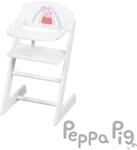 roba Puppenhochstuhl Peppa Pig mit Essbrett - Stuhl f&uuml;r Babypuppen - Holz wei&szlig;