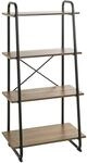 HAKU Regal Eiche, schwarz, Metall, Spanplatte - Ma&szlig;e: B 60 cm x H 128 cm x T...