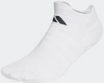 adidas Unisex Tennis Low-Cut Cushioned Socks 1 Pair, White/Black, 6.5-8