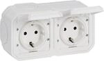 LEGRAND, Plexo New Feuchtraum-Steckdose, 2-fach, Schuko-Standard, inklusive