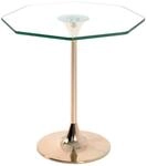 HAKU Beistelltisch vergoldet Metall Couchtisch Sicherheitsglas 8 mm - Ma&szlig;e: B...