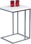 M2 Kollektion Beistelltisch Michi, Gestell Metall verchromt, Deckplatte Dekor...
