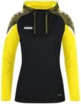 JAKO Damen Kapuzensweatshirt Performance, Schwarz/Soft Yellow, 38