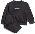 adidas Unisex Baby Essentials Linear Logo Jogger Track Suit, black/white, 3-4 Years